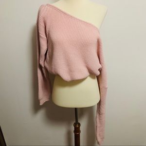 PrettyLittleThing off the shoulder sweater